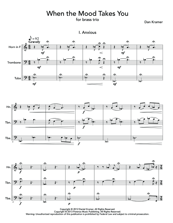 Produktgalerie: Seite 1 von 11 When the Mood Takes You, , (Blechbläser Trio)