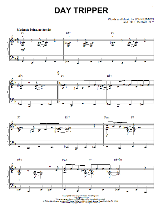 Product picture to: Day Tripper [Jazz version] (arr. Brent Edstrom)