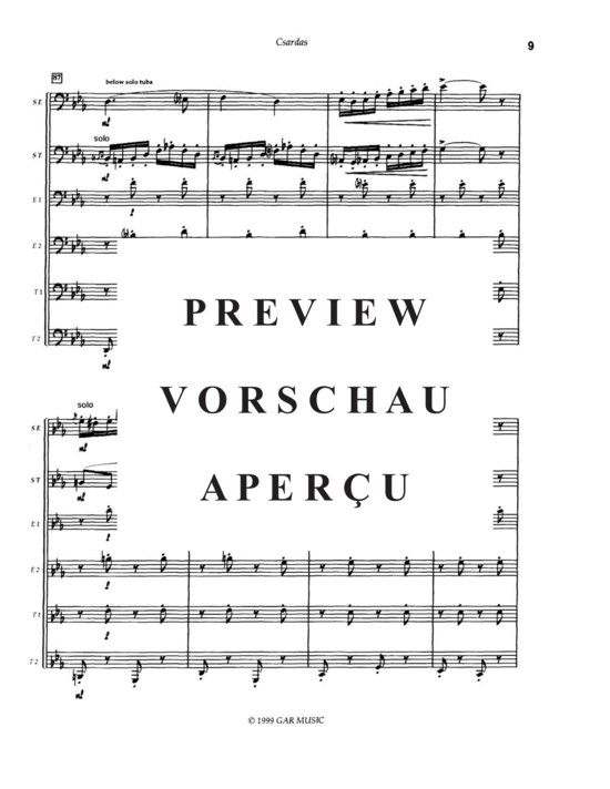 Produktgalerie: Seite 11 von 21 Csardas , , (Tuba Quatett + Euphonium Solo + Tuba Solo)