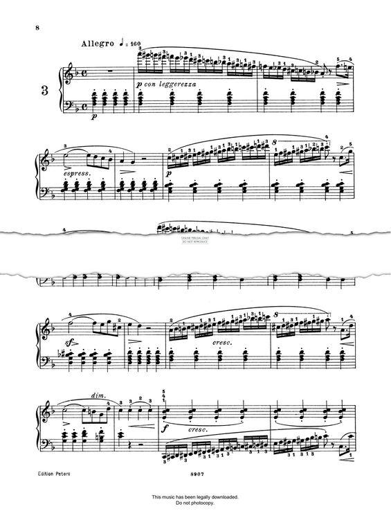 Produktbild zu: Allegro (Op. 105 No. 3)