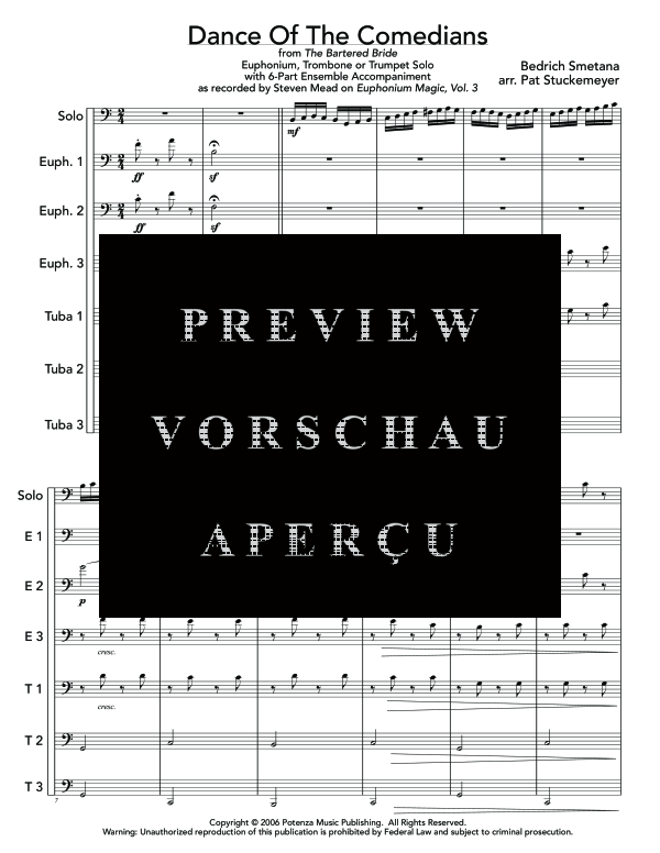 Produktgalerie: Seite 5 von 11 Dance of the Comedians, , (Euphonium/Tuba/Trompete Solo und EEETTT)