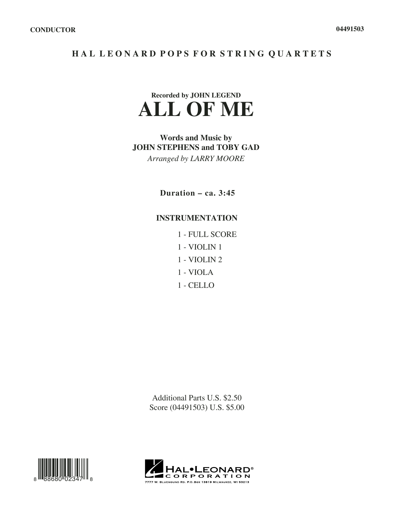 Produktbild zu: All of Me - Conductor Score (Full Score)