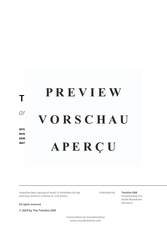 gallery: The Four Seasons - arranged for two violins, The Twiolins, (Geige)