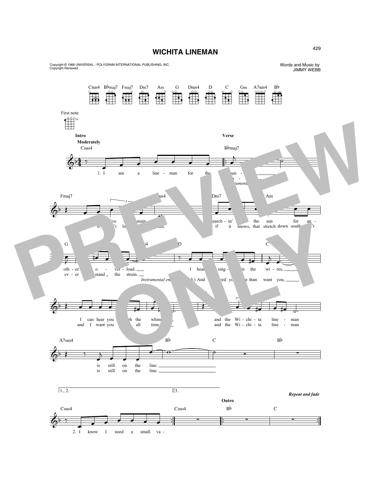 Product picture to: Wichita Lineman