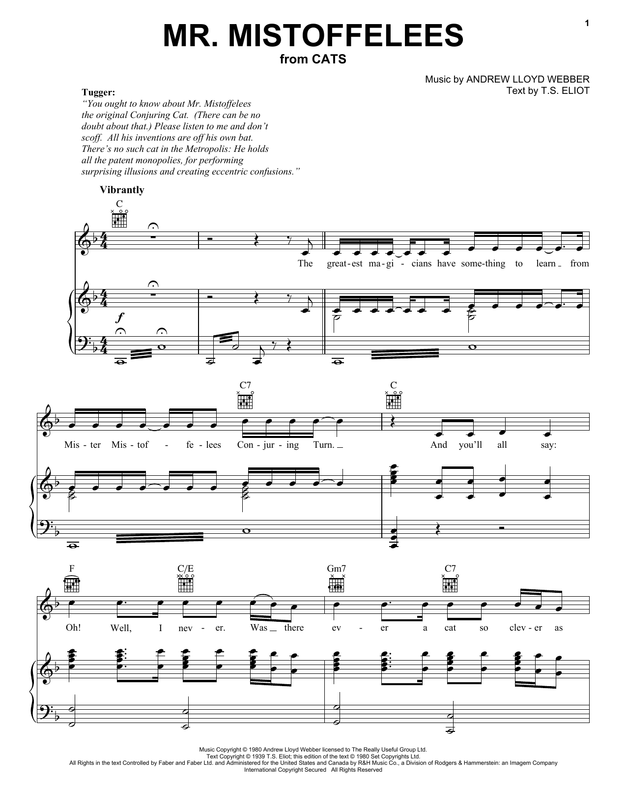 Produktbild zu: Mr. Mistoffelees (from Cats)