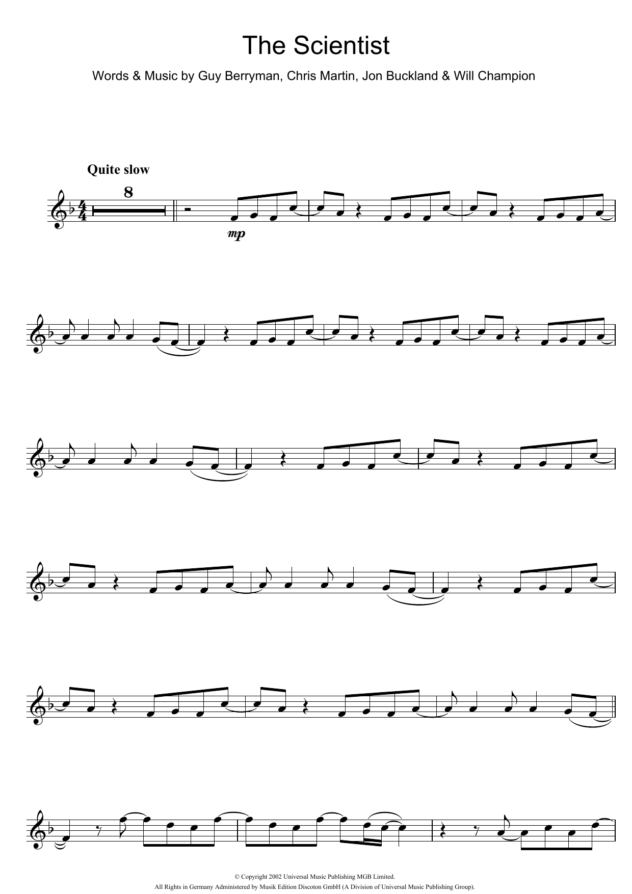 Product gallery: Page 1 of 1 The Scientist, Coldplay