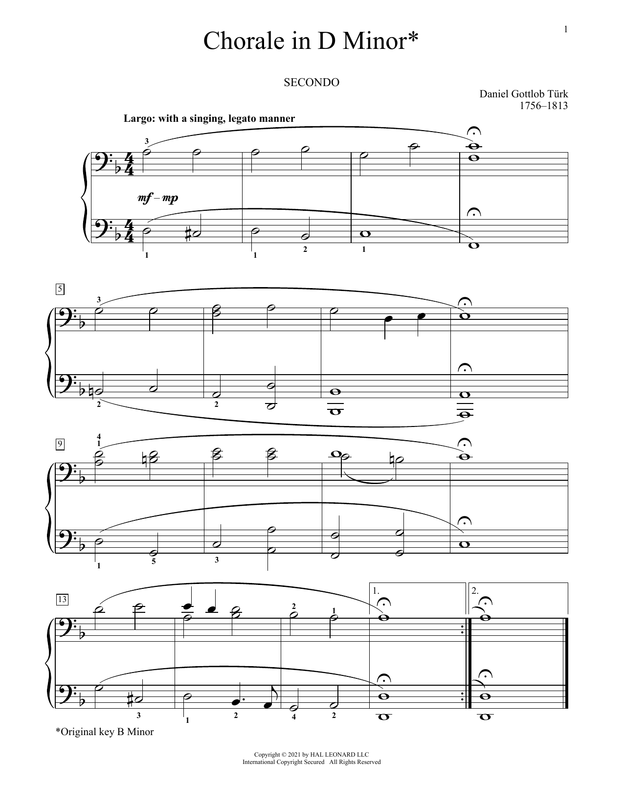 Produktbild zu: Chorale In D Minor