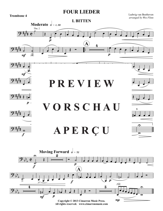 gallery: Vier Beethoven Lieder , , (Posaunen-Quartett)