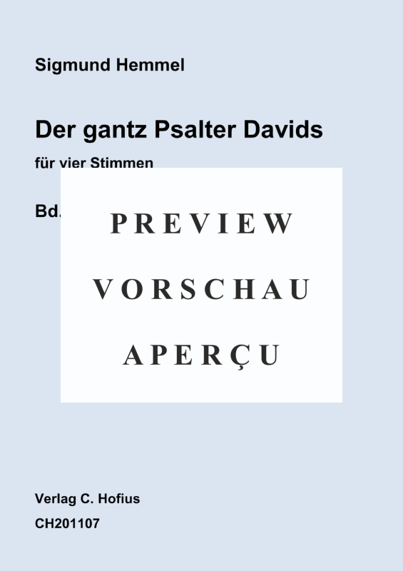 Product gallery: Page 2 of 11 Der gantz Psalter Davids, Bd. 3, Psalm 61 - 90, , (mixed choir)