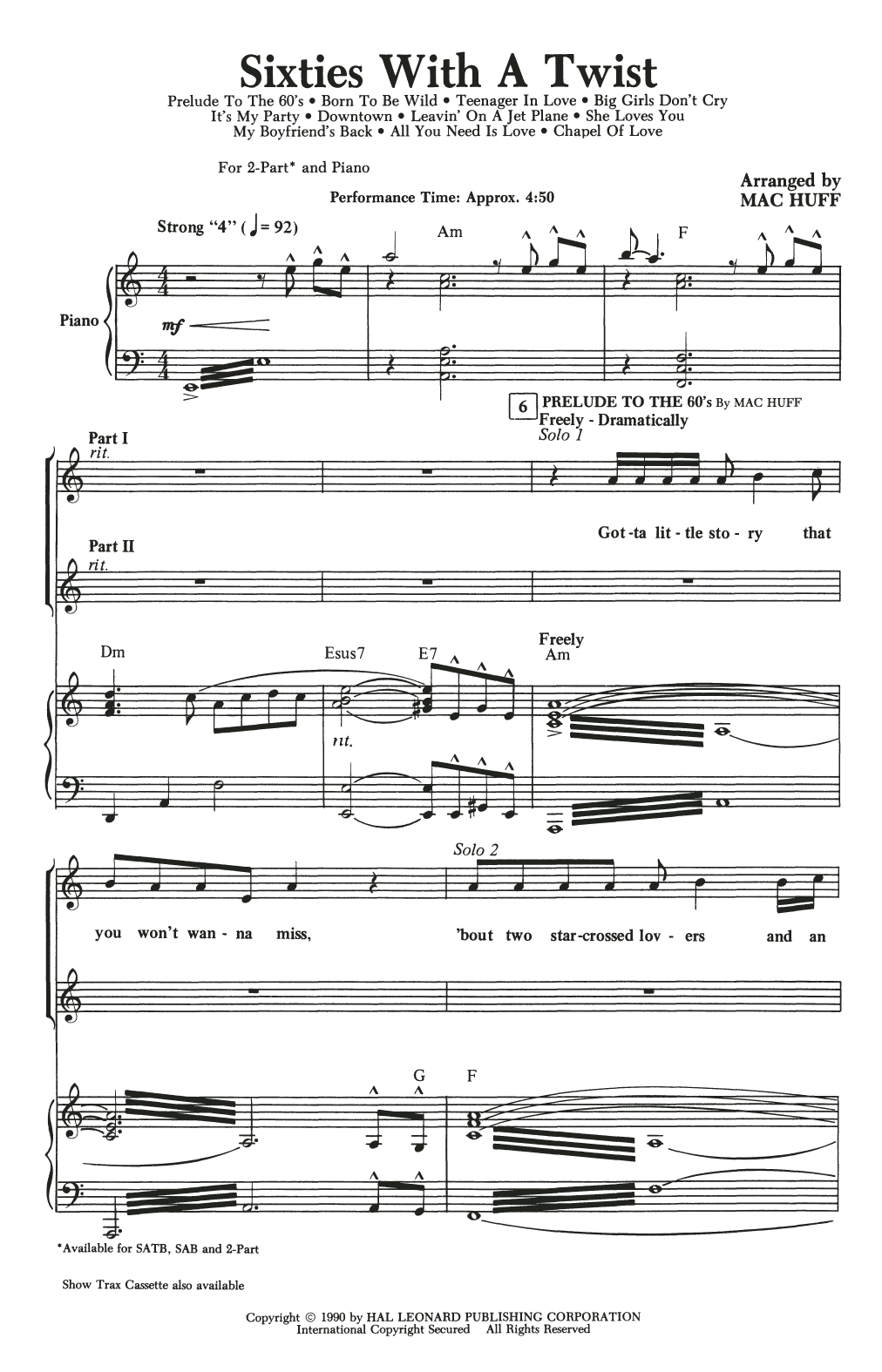 Produktgalerie: Seite 1 von 1 Sixties With A Twist (Medley), Mac Huff, Chor