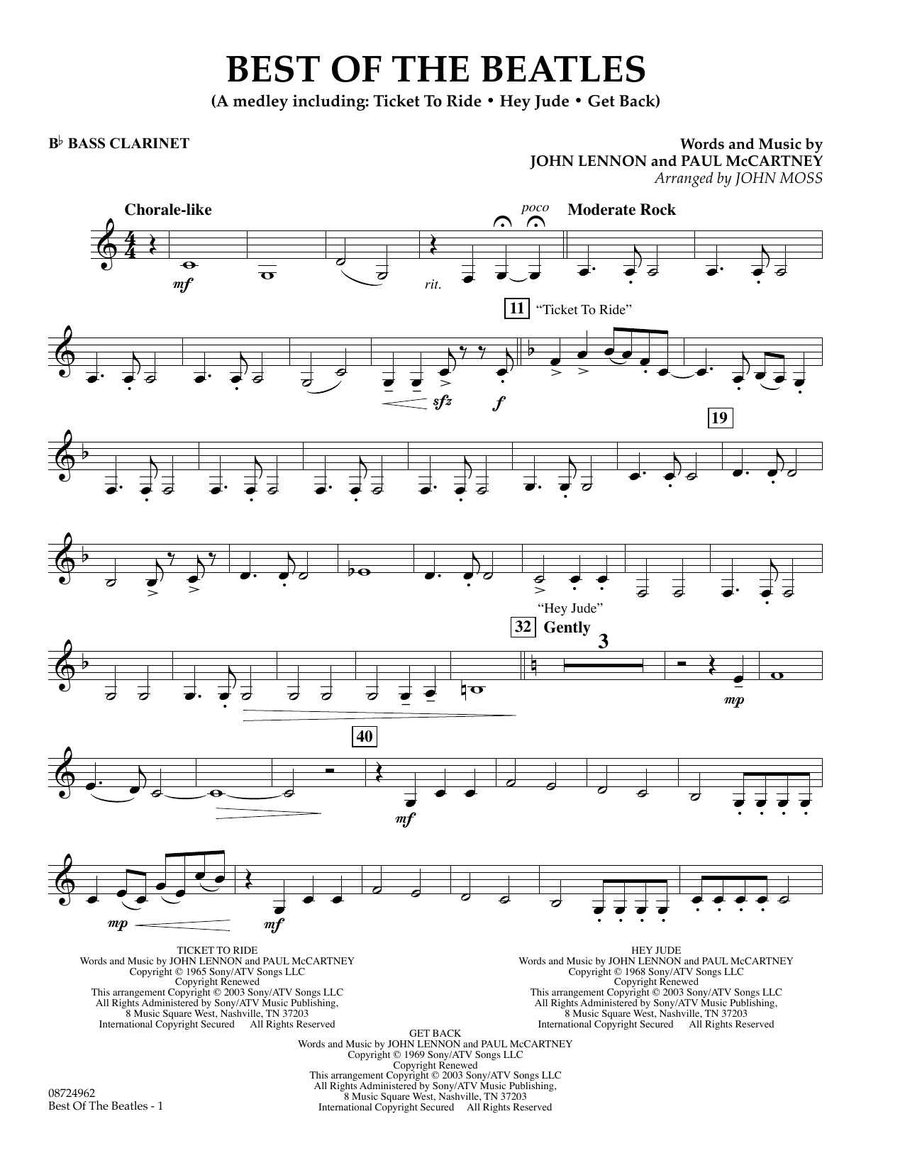 Produktgalerie: Seite 1 von 1 Best of the Beatles - Bb Bass Clarinet, John Moss, Ensemble