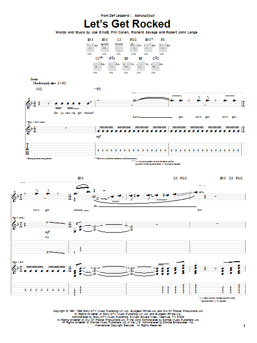 Produktgalerie: Seite 1 von 1 Let's Get Rocked, Def Leppard, Gitarre