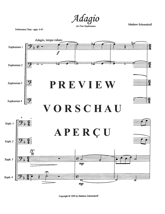 Product gallery: Page 4 of 21 Adagio , , (Euphonium/Tuba Quartet)