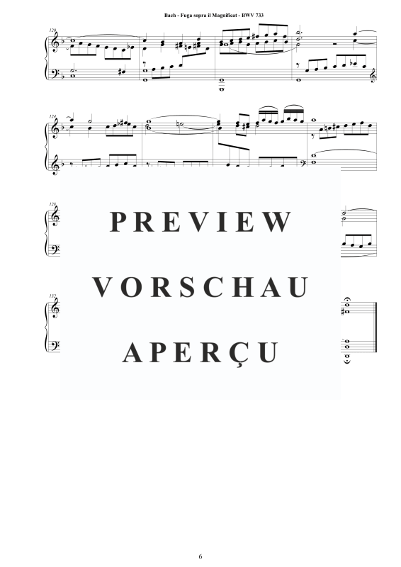 Produktgalerie: Seite 7 von 7 Fuga sopra il Magnificat - BWV 733 - Piano Version, , Klavier Solo