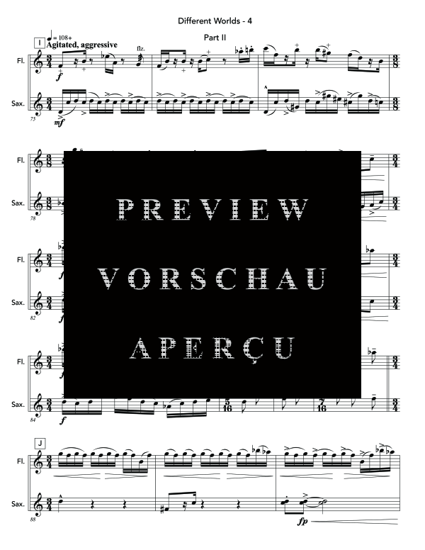 Product gallery: Page 8 of 11 Different Worlds, , (woodwind duet flute and alto saxophone)