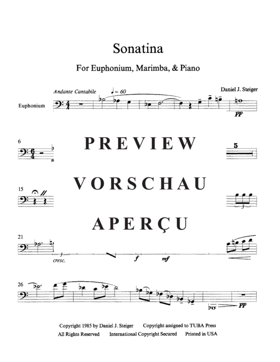 Produktgalerie: Seite 13 von 21 Sonatina , , (Euphonium, Marimba + Klavier)