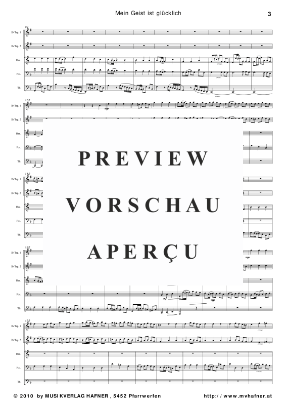 gallery: Mein Geist ist glücklich, , (Blechbläser Quintett)