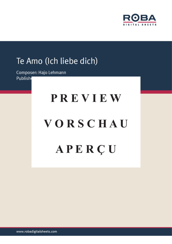 Product gallery: Page 2 of 4 Te Amo (Ich liebe dich) , , (piano and vocals)