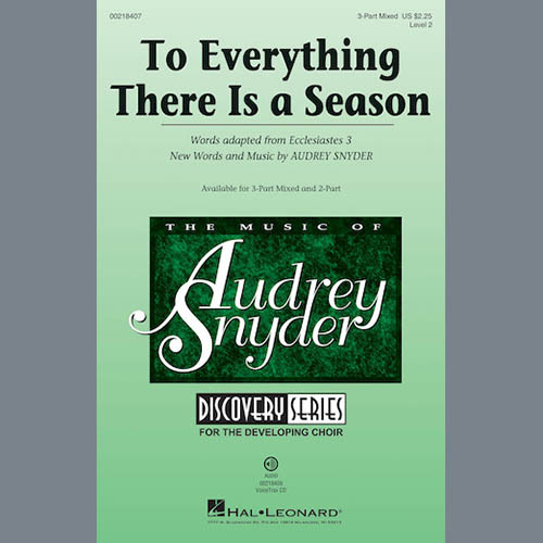 cover: To Everything There Is A Season, Audrey Snyder, Chor