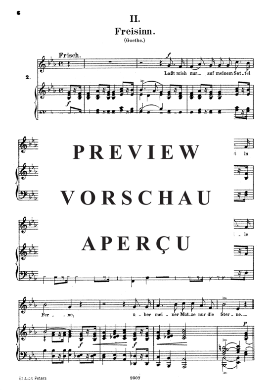 Product gallery: Page 2 of 3 Freisinn, Op.25 No. 2, , High Voice and Piano
