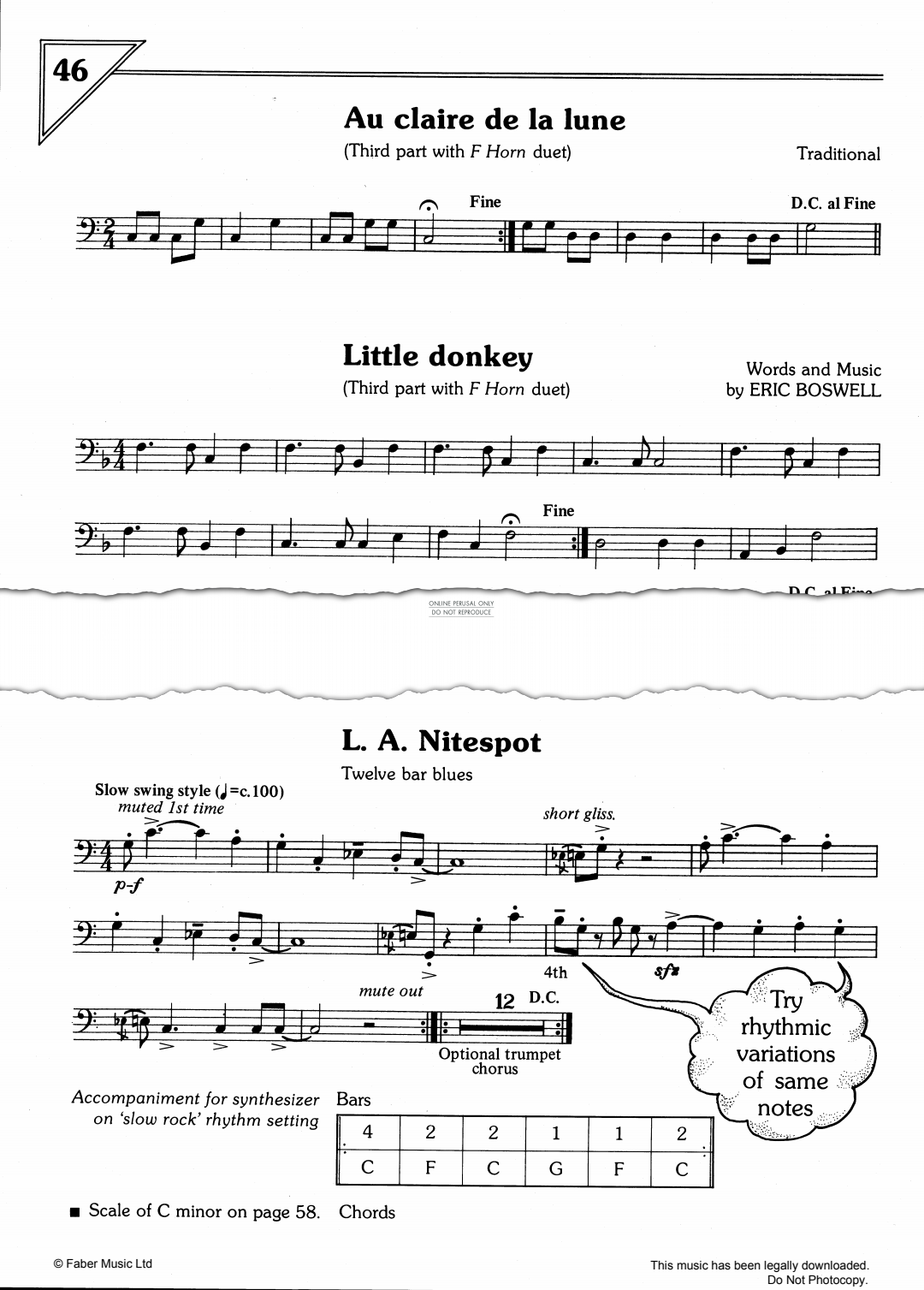 Product gallery: Page 1 of 1 Au Clair De La Lune/Little Donkey, Eric Boswell