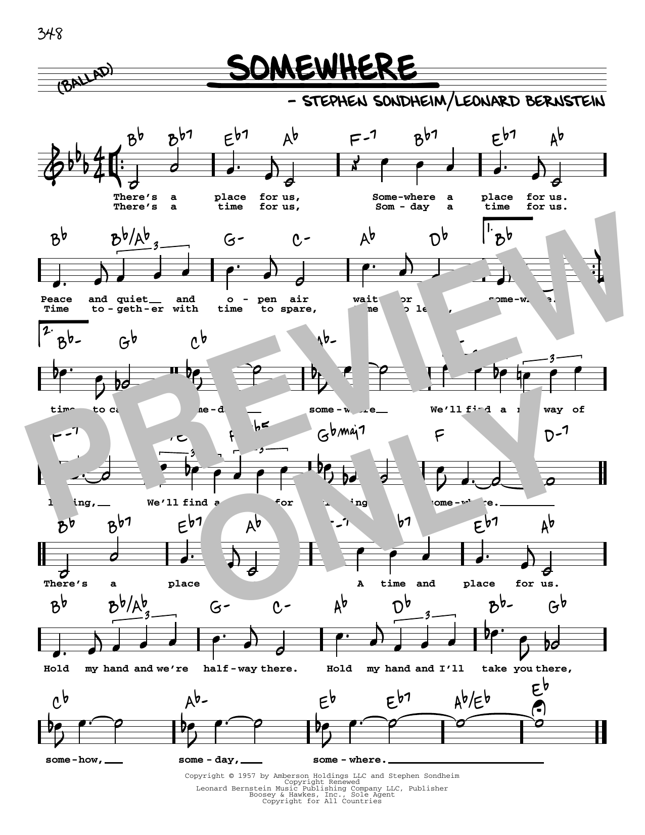 Produktbild zu: Somewhere (High Voice) (from West Side Story)