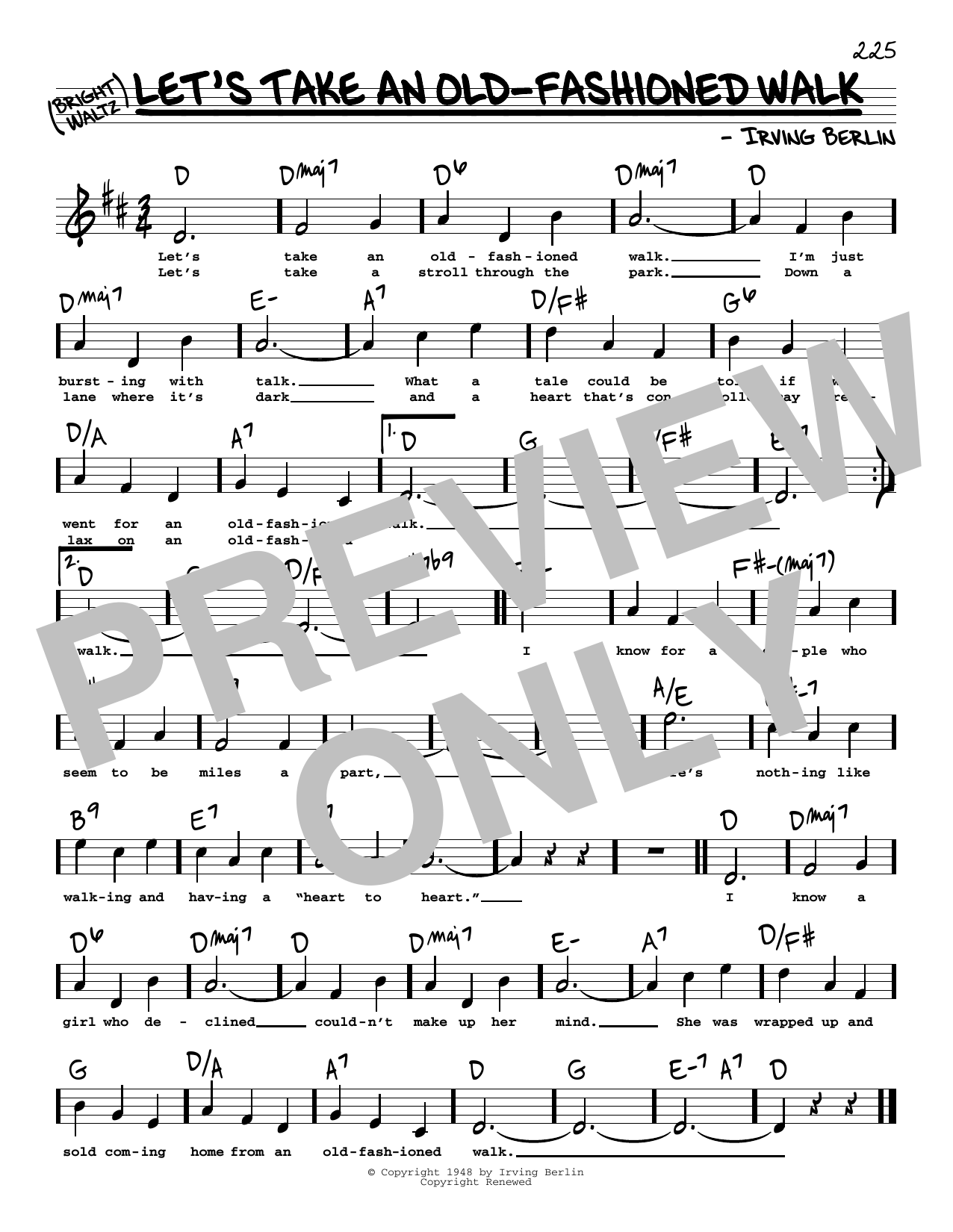 Produktbild zu: Let's Take An Old-Fashioned Walk (High Voice) (from Miss Liberty)