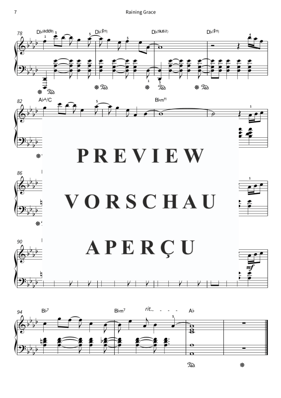 Produktgalerie: Seite 9 von 9 Raining Grace, , Klavier Solo