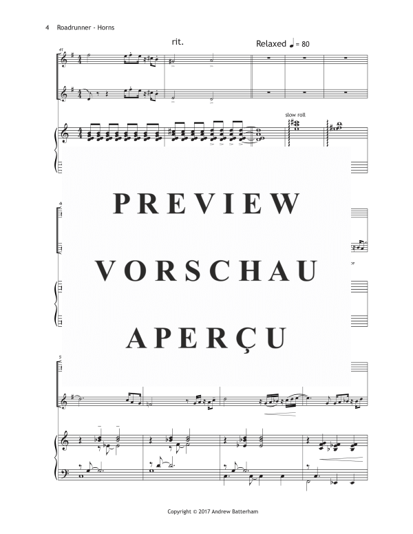 Produktgalerie: Seite 8 von 11 Roadrunner, , (Trio 2x Horn in F und Klavier)