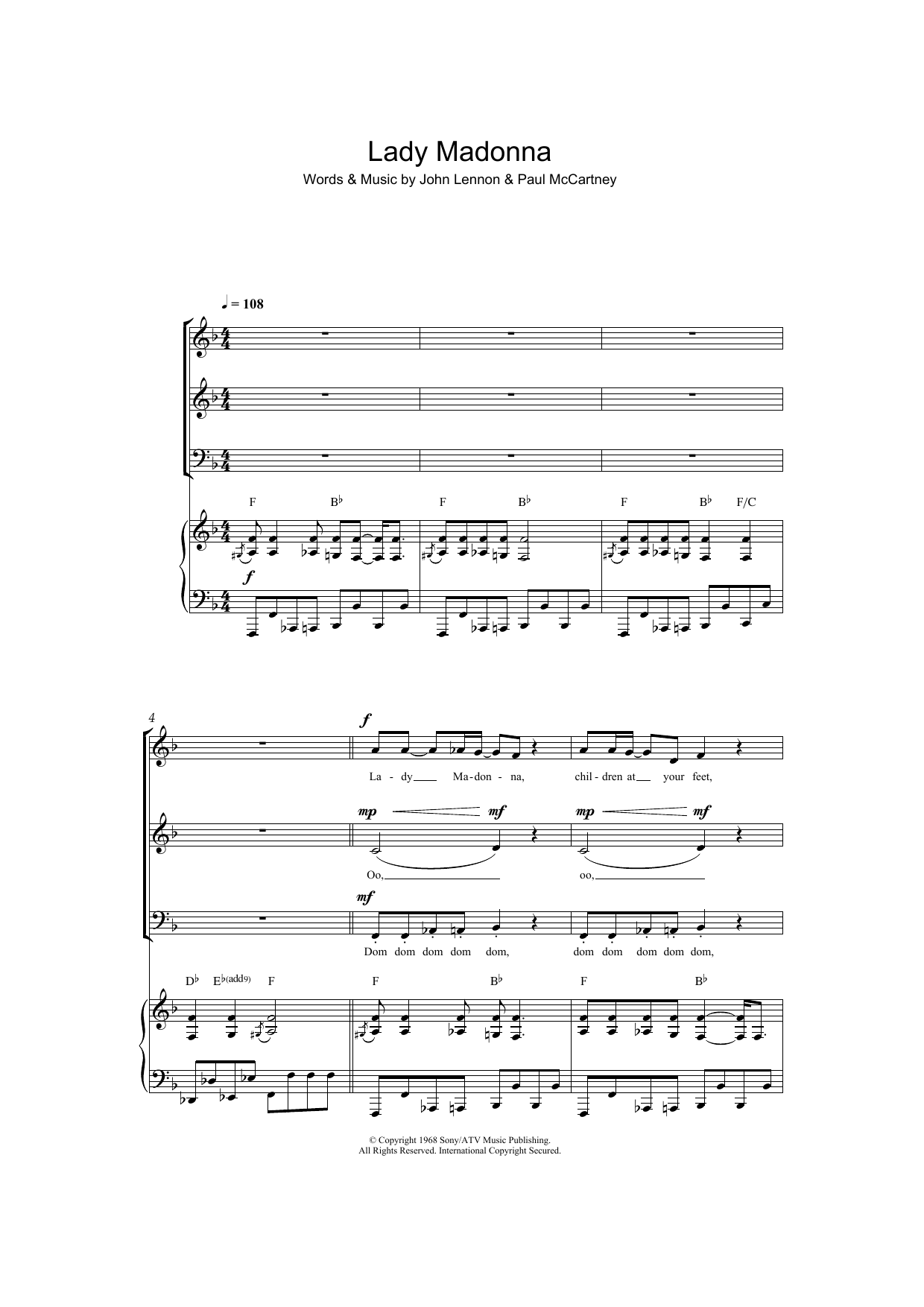 Produktbild zu: Lady Madonna (arr. Jeremy Birchall)