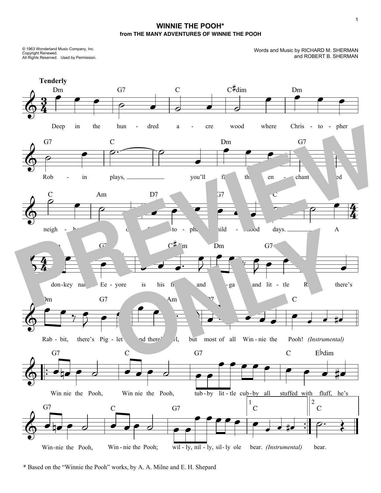 Produktbild zu: Winnie The Pooh (from The Many Adventures Of Winnie The Pooh)