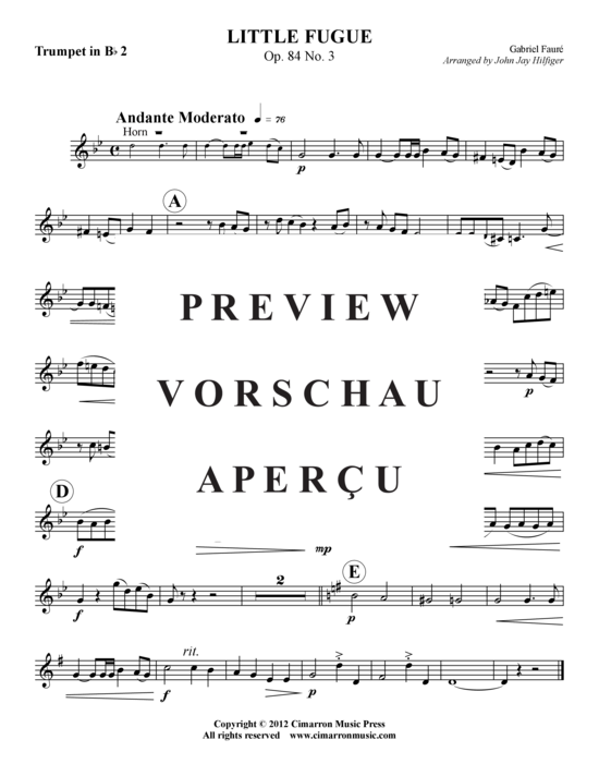 Produktgalerie: Seite 5 von 8 Kleine Fuge Op. 84 No. 3 , , (2x Tromp in B, Horn/Pos, Pos)