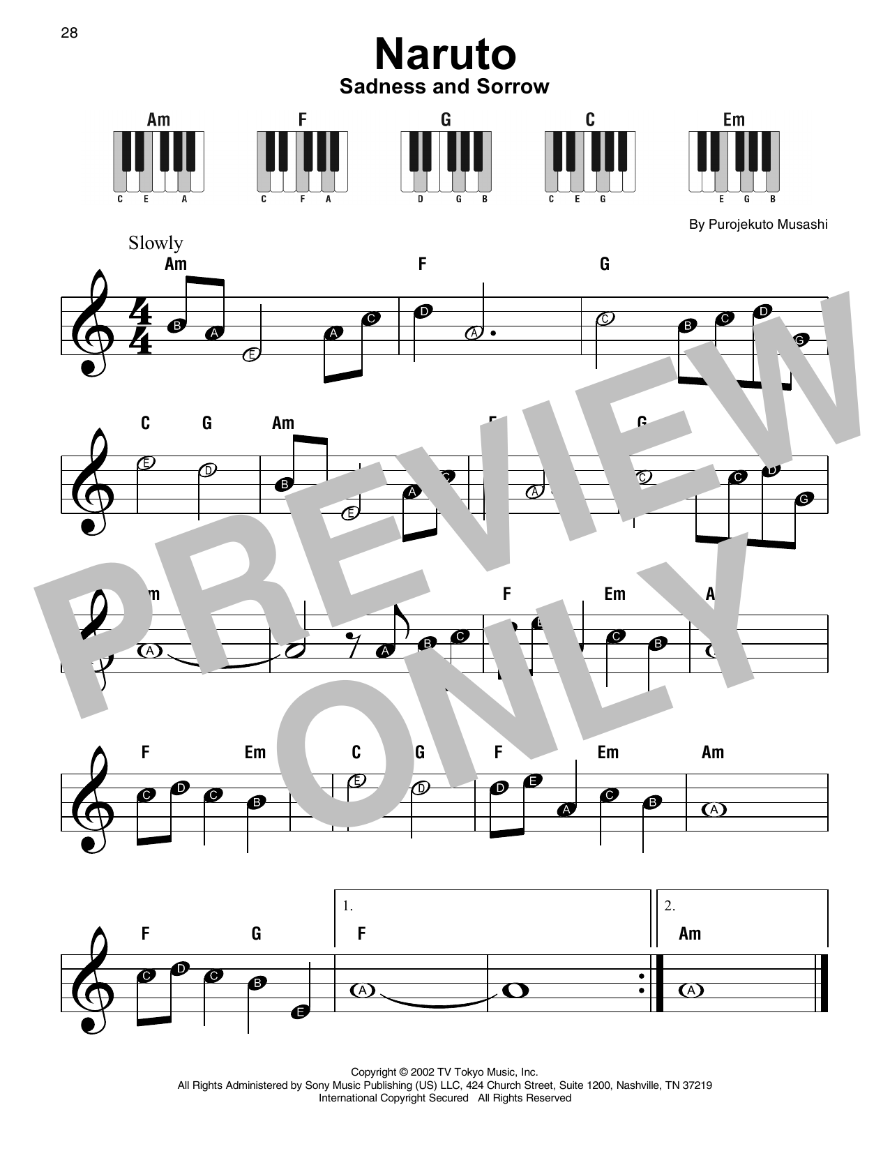 Produktbild zu: Sadness And Sorrow (from Naruto)