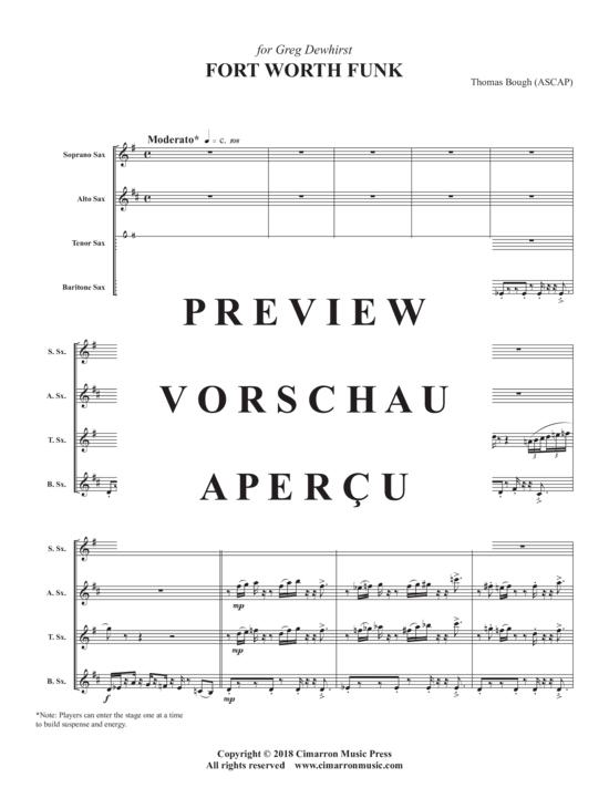 Product gallery: Page 3 of 19 Fort Worth Funk , , (Saxophone Quartet SATB)