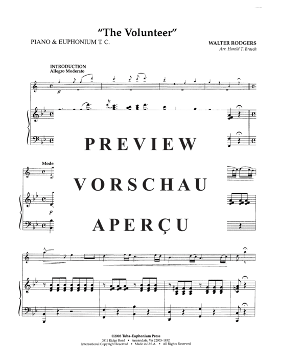 Product gallery: Page 5 of 21 The Volunteer , , (euphonium/cornet in Bb + piano)