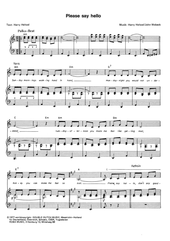 Produktbild zu: Please Say Hello 1977