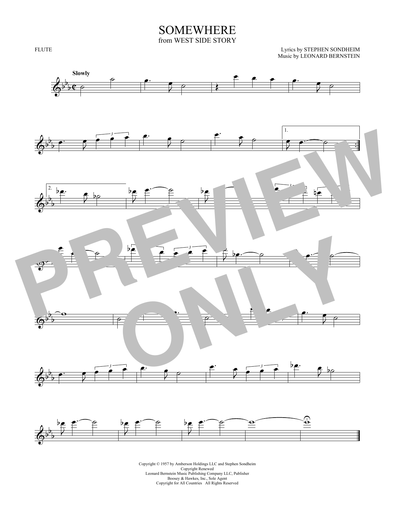 Product gallery: Page 1 of 1 Somewhere (from West Side Story), Leonard Bernstein