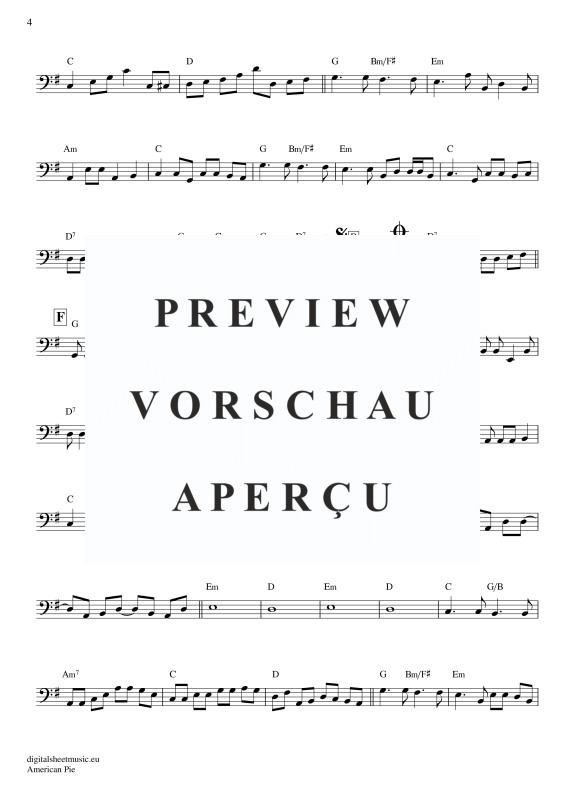 Product gallery: Page 5 of 8 American Pie , Mc Lean, Don, Bass Guitar