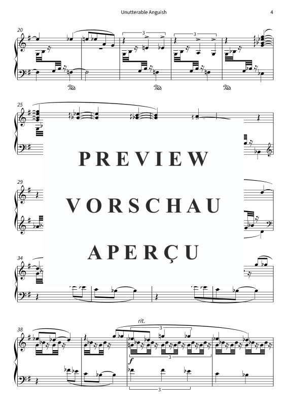 Produktgalerie: Seite 6 von 8 Unutterable Anguish - No. 8 from On the Overgrown Path, , Klavier Solo