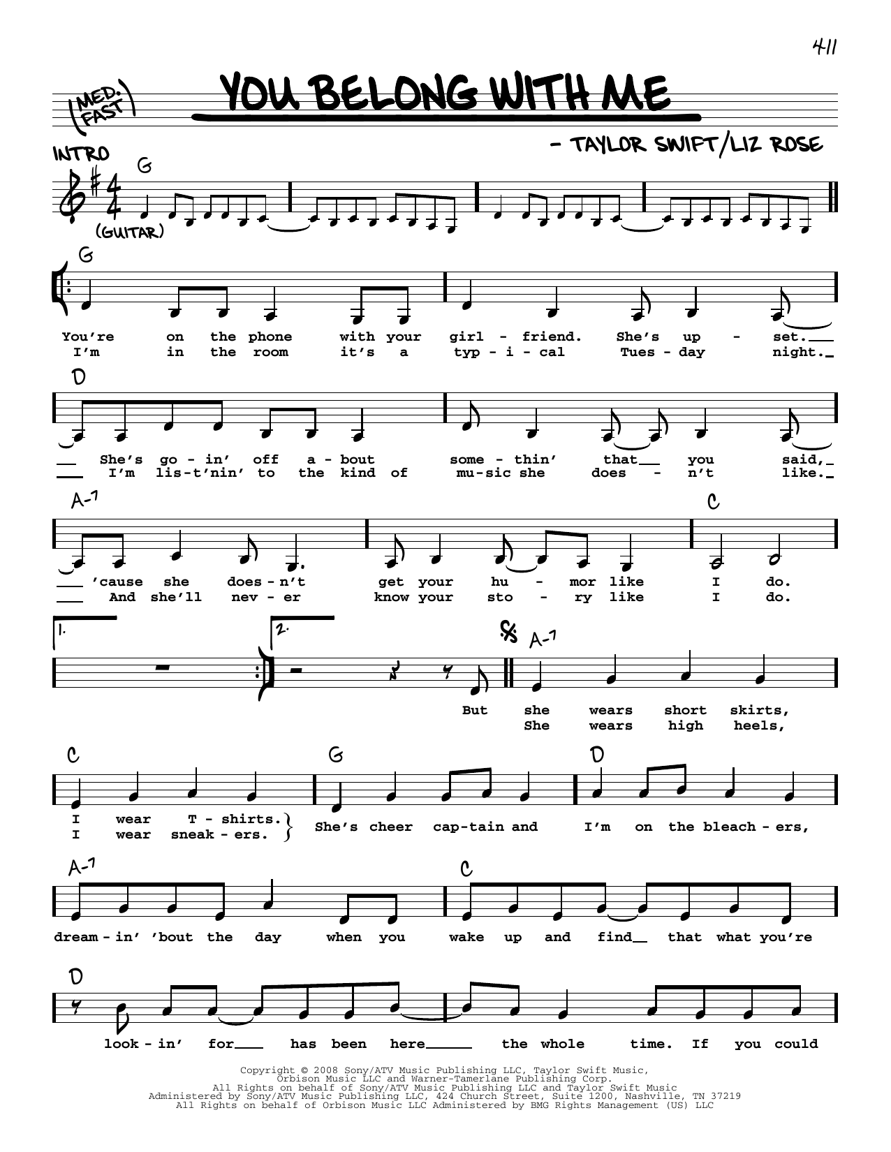 Produktbild zu: You Belong With Me