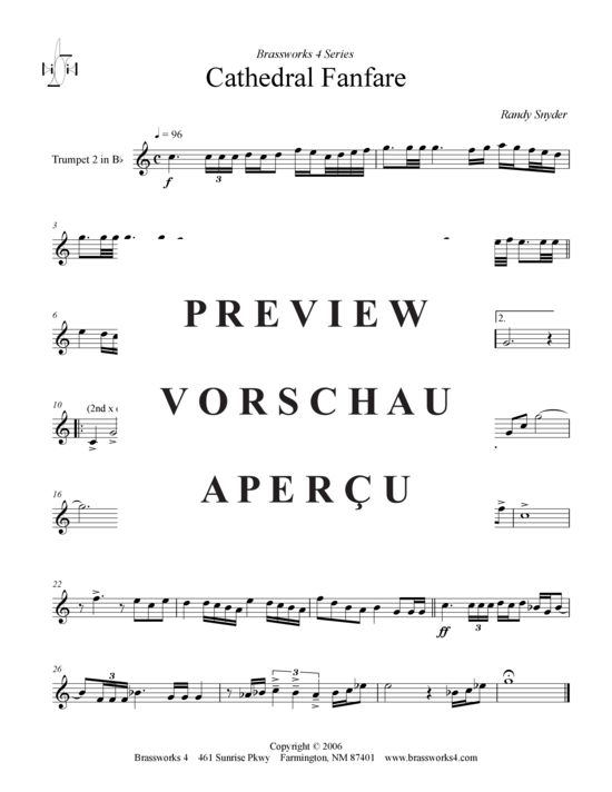 Produktgalerie: Seite 6 von 9 Cathedral Fanfare, , (2xTrompete in B, Horn in F, Posaune)