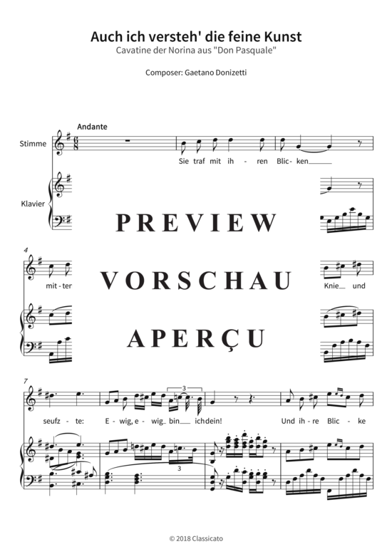 Product gallery: Page 4 of 12 Auch ich versteh´ die feine Kunst - Cavatine der Norina aus Don Pasquale , , (voice + piano)