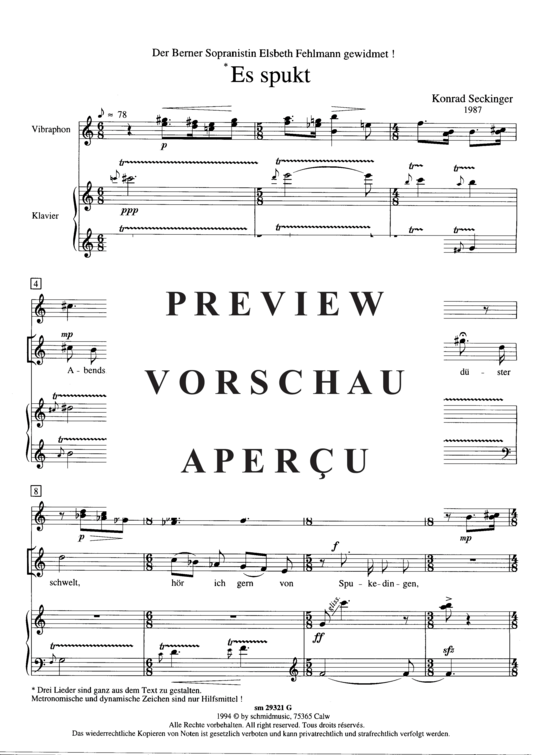 Product gallery: Page 3 of 13 Drei Lieder , , (soprano, percussion + piano)