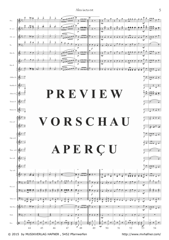 Product gallery: Page 10 of 11 Alea iacta est, , (large wind orchestra)