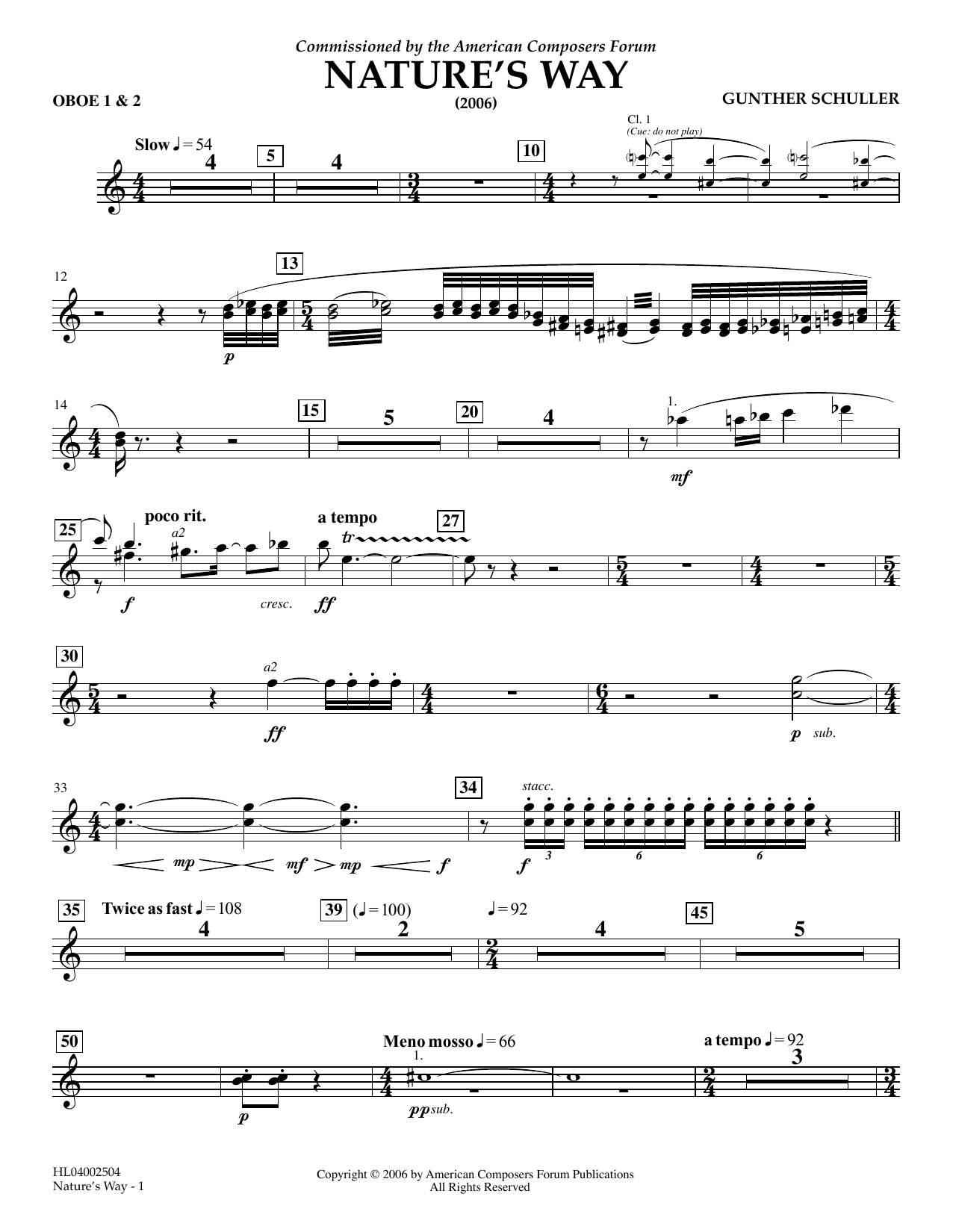Product picture to: Nature's Way - Oboe 1 & 2
