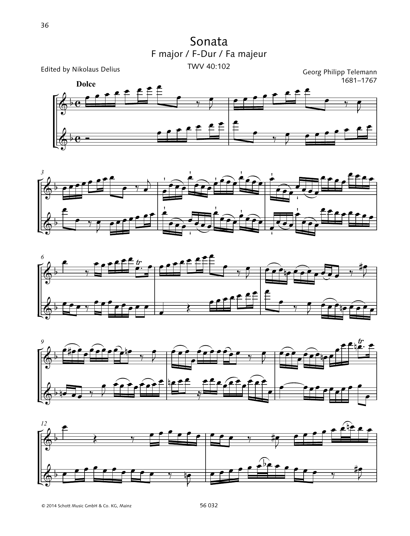Produktgalerie: Seite 1 von 1 Sonata F Major, Baldassare Galuppi, Chor