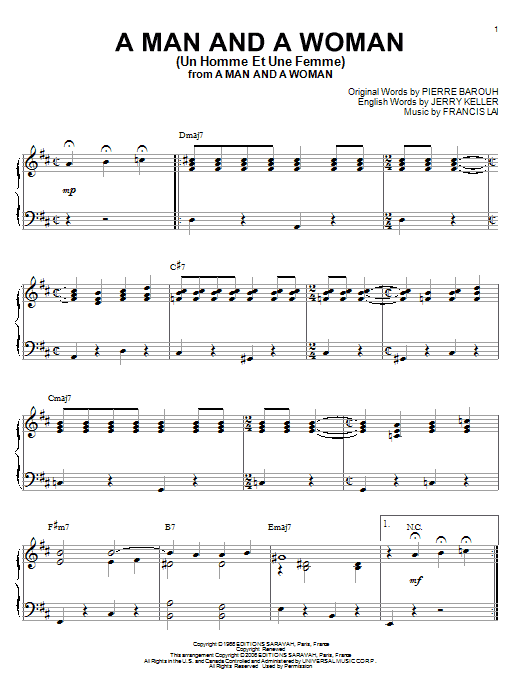 Product gallery: Page 1 of 1 A Man And A Woman (Un Homme Et Une Femme), Francis Lai