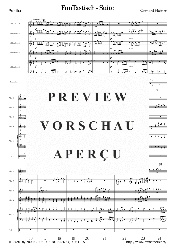 Product gallery: Page 6 of 11 FunTastisch - Suite, , (accordion ensemble and drumset)