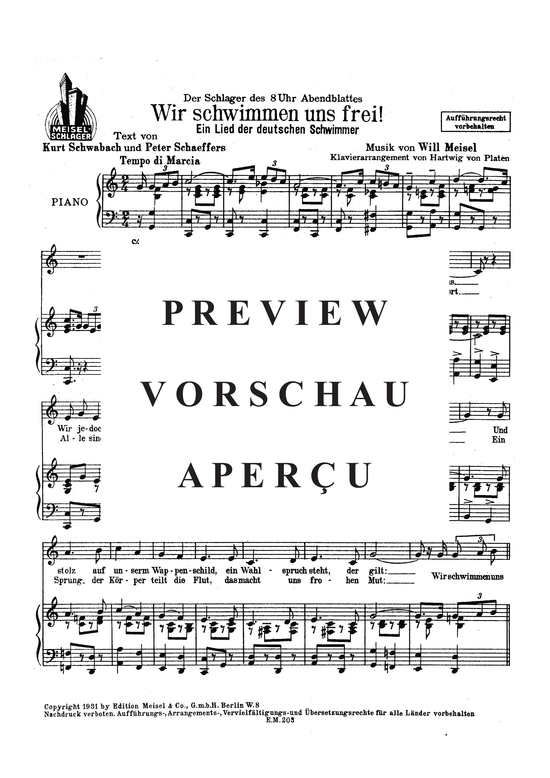 gallery: Wir schwimmen uns frei , , Klavier und Gesang