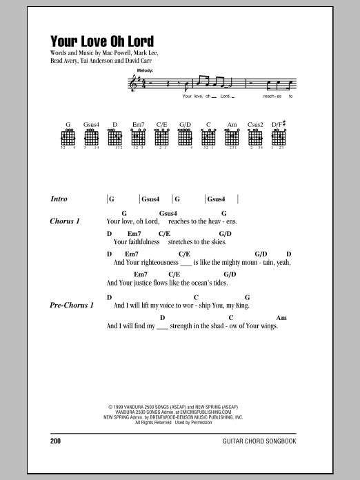 Product picture to:  Your Love Oh Lord - Third Day